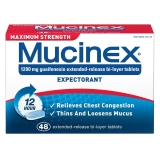 Mucinex Maximum Strength 48 Count Tablets for Nasal Congestion