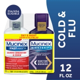 Mucinex Fast-Max Severe Congestion Cough Nightshift Cold Flu Medicine 6 fl oz 2 Pack