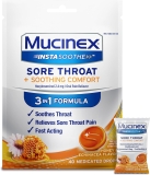 Mucinex Instasoothe Sore Throat Relief Drops Honey Echinacea Flavor Medicated Numbing Throat Drops 40 ct