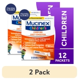 Mucinex Childrens Cough Medicine Expectorant for Kids OTC Relief Orange Creme Flavor Mini-Melts 12 ct Pack of 2