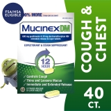 Mucinex DM 12 Hour Expectorant and Cough Medicine Excess Mucus Relief and Cough Suppressant 40 Tablets