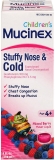Mucinex Childrens Stuffy Nose and Cold Relief Liquid Mixed Berry Flavor 4 oz Pack of 3