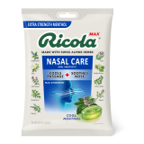 Ricola Max Cool Menthol Nasal Care Large Bag Cough Suppressant Drops Dual Action Liquid Center Soothing Long-Lasting Relief 34 Count