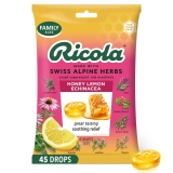 Ricola Honey Lemon Echinacea Cough Drops for Throat Relief Cough Suppressant 45 Count