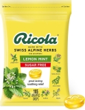 Ricola Sugar Free Lemon Mint Herbal Cough Suppressant Throat Drops 105ct