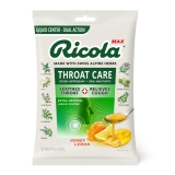 Ricola Max Throat Care Honey Lemon Cough Drops 2 Pack Cough Suppressant 34 Count