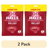 HALLS Relief Cherry Cough Drops 2 Pack Economy Pack 80 Drops