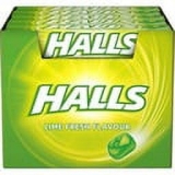 HALLS  Dropsy Lime Fresh 20x33.5g 20 Packs of 9 Drops 180 Total Drops