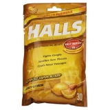 Halls Bag Cough Drops Count 1  Honey Lemon