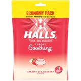 HALLS Creamy Strawberry Throat Drops Economy Pack 70 Amerikapaketim Drops