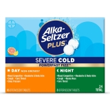 Alka-Seltzer Plus Powerfast Fizz Severe Day Night Cold Medicine Effervescent Tablets 24 Count