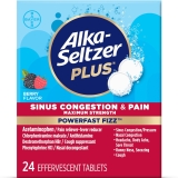 Alka-Seltzer Plus Powerfast Fizz Sinus Congestion Pain Medicine Effervescent Tablets 24 Count