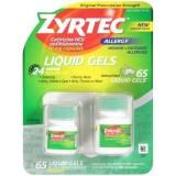 Zyrtec Liquid Gels 65 Count Pack for Fast Allergy Relief
