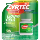 Zyrtec Allergy Liquid Gels 10 Mg 40 Liquid Gel Capsules