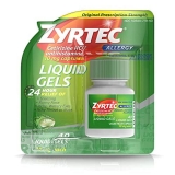 Zyrtec 24 HR Allergy Liquid Gels Capsules for Indoor Outdoor Relief Cetirizine HCI Antihistamine 40 Count