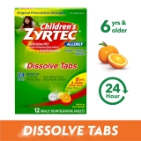 Zyrtec Childrens 24 Hour Allergy Relief Tablets Citrus 12 Count