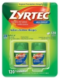 Zyrtec 24 Hour Allergy Relief Antihistamine Cetirizine Hcl 10 Mg 120 Tablets Non Drowsy Pack of 2