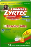 Zyrtec Childrens 24 HR Dissolving Allergy Tablets Cetirizine Citrus Flavor 24 ct
