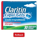 Claritin Non Drowsy Allergy Relief Claritin Liqui Gels 10 mg 30 Count