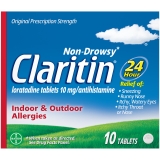 Claritin 24 Hour Non Drowsy Allergy Medicine Loratadine Antihistamine Tablets 10 Ct