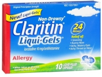 Claritin 24 Hour Allergy Liqui-Gels 10 ea Pack of 3