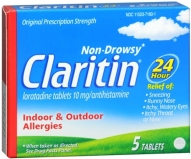 Claritin 24 Hour Allergy Tablets 5 ea Pack of 4