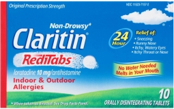 Claritin  24 Hour Allergy RediTabs 10 ea Pack of 3