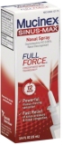 Mucinex Sinus-Max Full Force Nasal Spray 0.75 oz Pack of 3 for Nasal Relief