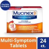 Mucinex D Maximum Strength Expectorant Nasal Decongestant Tablets 24 Count