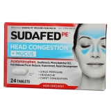 Sudafed PE Pressure Pain Mucus Non-Drowsy Caplets Adults 24 ea Pack of 6