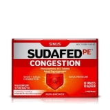 Sudafed PE Congestion Sinus Pressure Nasal Relief Tablets 18 Ea 6 Pack