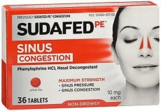 Sudafed PE Maximum Strength 36 Count Sinus Congestion Relief