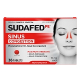 Sudafed PE Maximum Strength Non Drowsy Sinus Decongestant 36 Ct