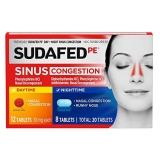 Sudafed PE Day Night Sinus Pressure Congestion Tablets 20 Count