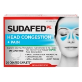 Sudafed PE Non Drowsy Head Congestion Pain Relief Caplets 20 Ct