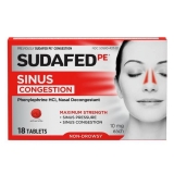 Sudafed 18 Count PE Sinus Congestion Relief Pack