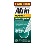 Afrin No Drip Severe Congestion Nasal Spray - 12 Hour Relief for Nose Congestion, Swelling, Allergies - 2 x 0.5 Fl Oz Bottles - 1 Pack