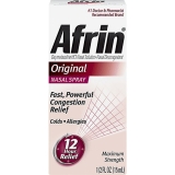 Afrin 12 Hour Decongestant Nasal Spray Original 1/2 FL 15ml for Fast Relief