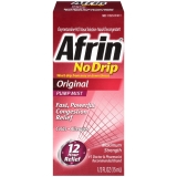 Afrin No Drip Original Cold Allergy Congestion Relief Pump Mist 0.5 Fl Oz