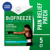 Biofreeze Pain Relief Patches for Back Knee Muscle Joint Arthritis Pain Menthol 5 Count