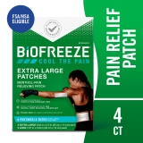 Biofreeze XL Back Pain Relief Patches Back Knee Muscle Joint and Arthritis Pain Relievers 4 Count