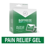 Biofreeze On-The-Go Pain Relieving Gel Arthritis Muscle Joint Back Pain Relief 3 mL Travel Packets Box of 16