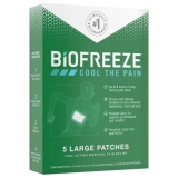 Biofreeze 5% Menthol Topical Pain Relief Patches 5.5x3.9375 Inch 5 Count