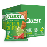 Quest Tortilla Style Protein Chips Low Carb Baked Keto Friendly Chili Lime 8 Pack