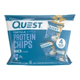 Quest Tortilla Style Protein Chips Ranch Baked Gluten Free 4 Count