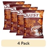 Quest Protein Chips BBQ Flavor 19g Protein Gluten Free 1.1oz Bag 4 Pack