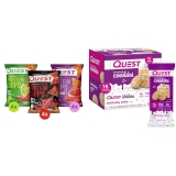 Quest Nutrition Tortilla Style Protein Chips Variety Pack + Frosted Cookies Twin Pack - 28 Snacks, 5 Delicious Flavors