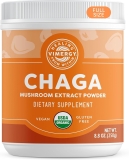 Vimergy Organic Wild Chaga Mushroom Extract Powder 166 Servings Cardiovascular Support Kosher Vegan Gluten-Free Paleo Pure Chaga No Fillers 250g