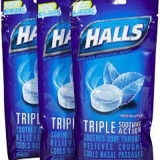 Halls Menthol Lyptus Drops Pack of 3 for Cold Relief