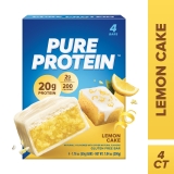 Pure Protein Bars Lemon Cake 20g Protein Gluten Free 1.76 oz 4 Ct